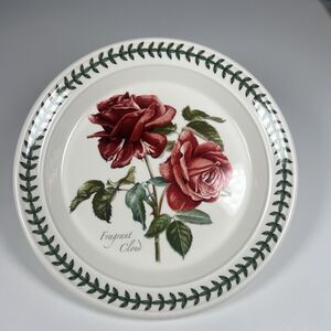 Portmeirion BOTANIC Garden ROSES Fragrant Cloud 8.5" Round Salad Plate BRITAIN